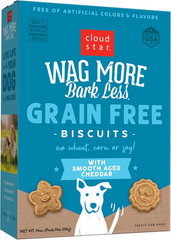Cloud Star Wag More Bark Less Crunchy Grain Free Dog Treats, Cheddar Cheese