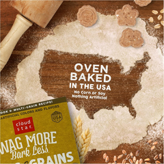 Cloud Star Wag More Bark Less Oats & Grains Crunchy Dog Treats, Peanut Butter