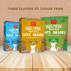 Cloud Star Wag More Bark Less Oats & Grains Crunchy Dog Treats, Peanut Butter