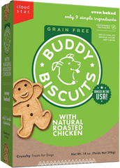 Buddy Biscuits Grain-Free Crunchy Dog Treats Made with Natural Roasted Chicken