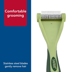 Safari Grooming Shed Magic Deshedder for Cats, Pet Supplies for Cats, Cat Grooming, Cat Accessories, Cat Supplies, Cat Brushes for Shedding