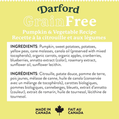 Grain Free Pumpkin with Mixed Vegetables Dog Treats