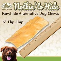 Fieldcrest Farms Nothin to Hide Flip Chips Chews for Dogs - All Natural Rawhide Alternative Treats for Dogs, Chicken, Beef or Peanut Butter Flavor Snack for All Breed Dogs (Chicken)