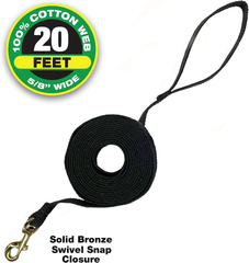Four Paws Cotton Web Dog Training Lead, Black