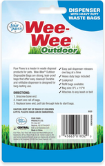 Four Paws Wee-Wee Outdoor Dog Waste Bag Dispenser with Heavy Duty Waste 30 count Bag