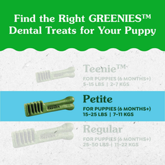 Greenies Puppy Petite Size Natural Dental Dog Treats