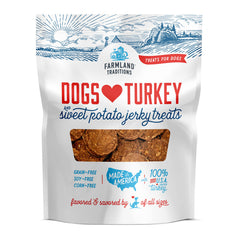 Farmland Traditions Filler Free Dogs Love Turkey & Sweet Potato Premium Jerky Treats for Dogs