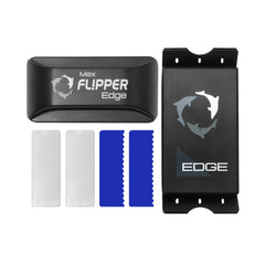 Flipper Cleaner EDGE 2-in-1 Scrubber Scraper Floating Magnetic Fish Tank Aquarium Cleaner with DUAL BLADES - Efficient Glass & Acrylic Aquarium Cleaning Tools