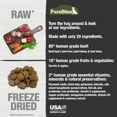 PureBites Beef Freeze Dried Dog Food • Topper