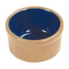 Kaytee® Stoneware Pet Bowl for Small Animal Natural & Blue Color 4 Inch