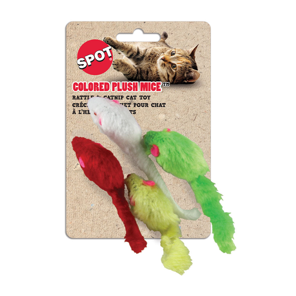 SpotĀ® Ethical Pet Cat Fur Mice Assorted 4 pack