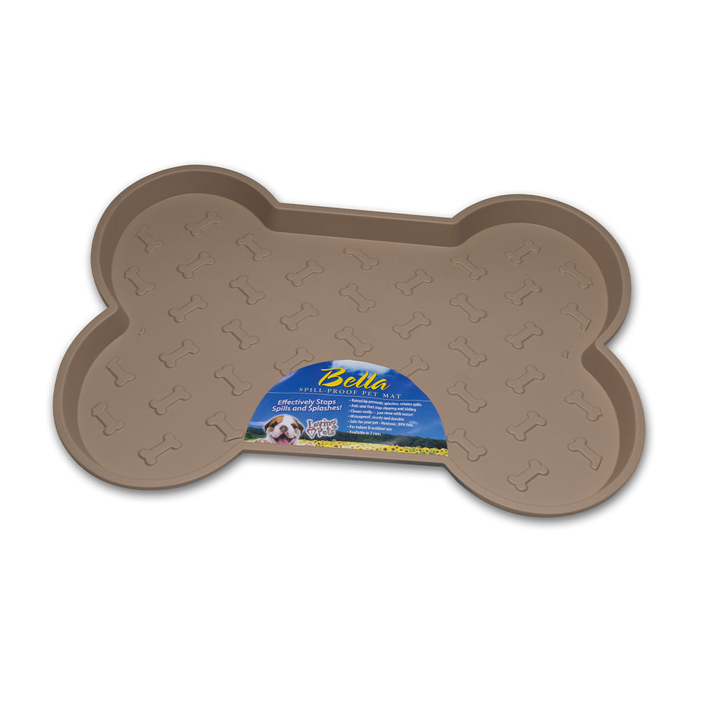Loving Pets® Bella Spill-Proof Dog Mat Tan Color Small