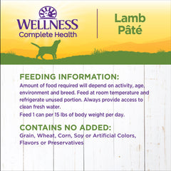 Wellness Complete Health Natural Wet Canned Dog Food, Lamb & Sweet Potato