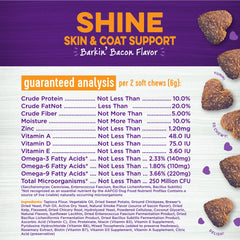 Wellness Barkin' Bacon Flavored Soft Chew Skin & Coat Supplements for Dogs