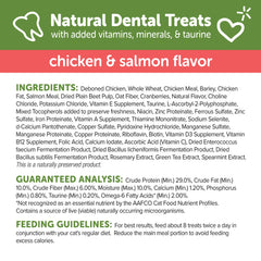 Whimzees Wellness Cat Dental Treats, Natural Chews, Chicken and Salmon Flavor