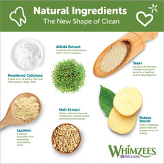 Wellness WHIMZEES Brushzees Dog Dental Treats, Natural Chews, Medium Size Stick