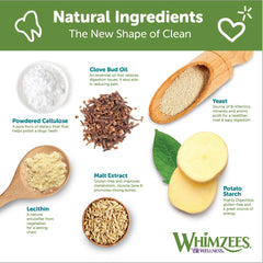 Wellness WHIMZEES Veggie Sausage Dog Dental Treats, Natural Chews, Medium Size Stick