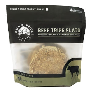 OMA'S PRIDE DOG & CAT FREEZE-DRIED BEEF TRIPE FLATS 4OZ