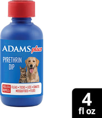 ADAMS Plus Pyrethrin Flea Dip for Dogs & Cats – 4 fl oz