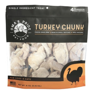 OMA'S PRIDE DOG & CAT FREEZE-DRIED TURKEY BREAST CHUNKS