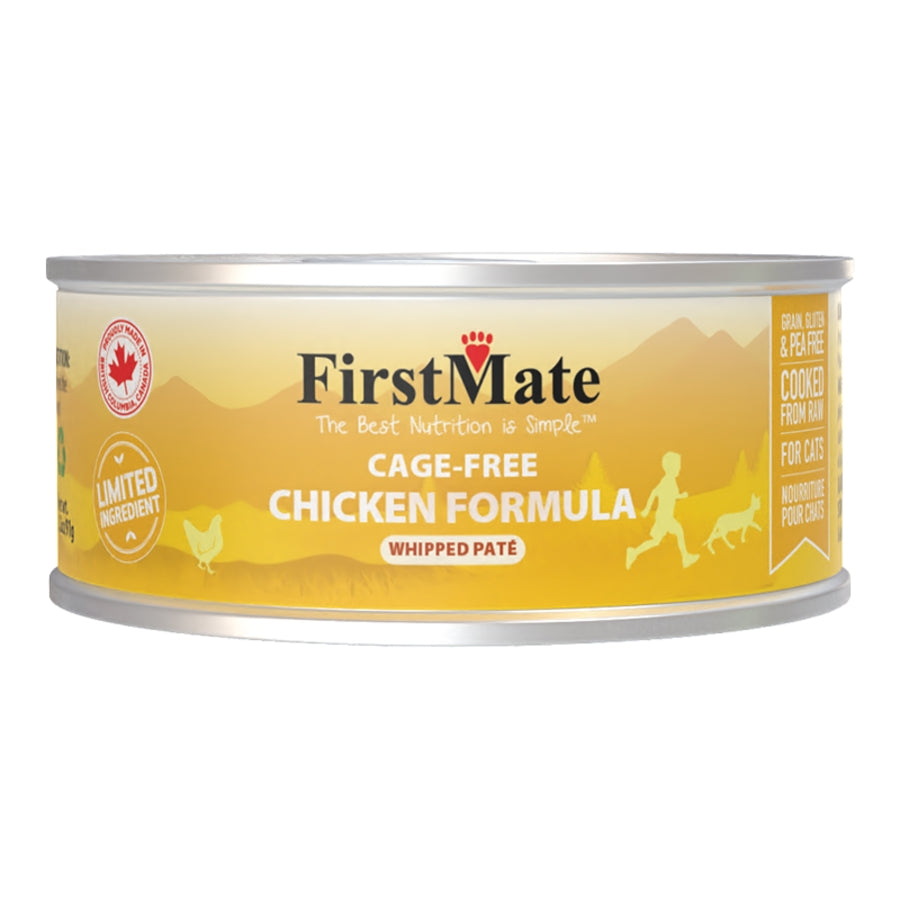 FirstMate Limited Ingredient Grain-Free Cage-Free Chicken Wet Cat Food (Pâté) – 3.2 oz Can