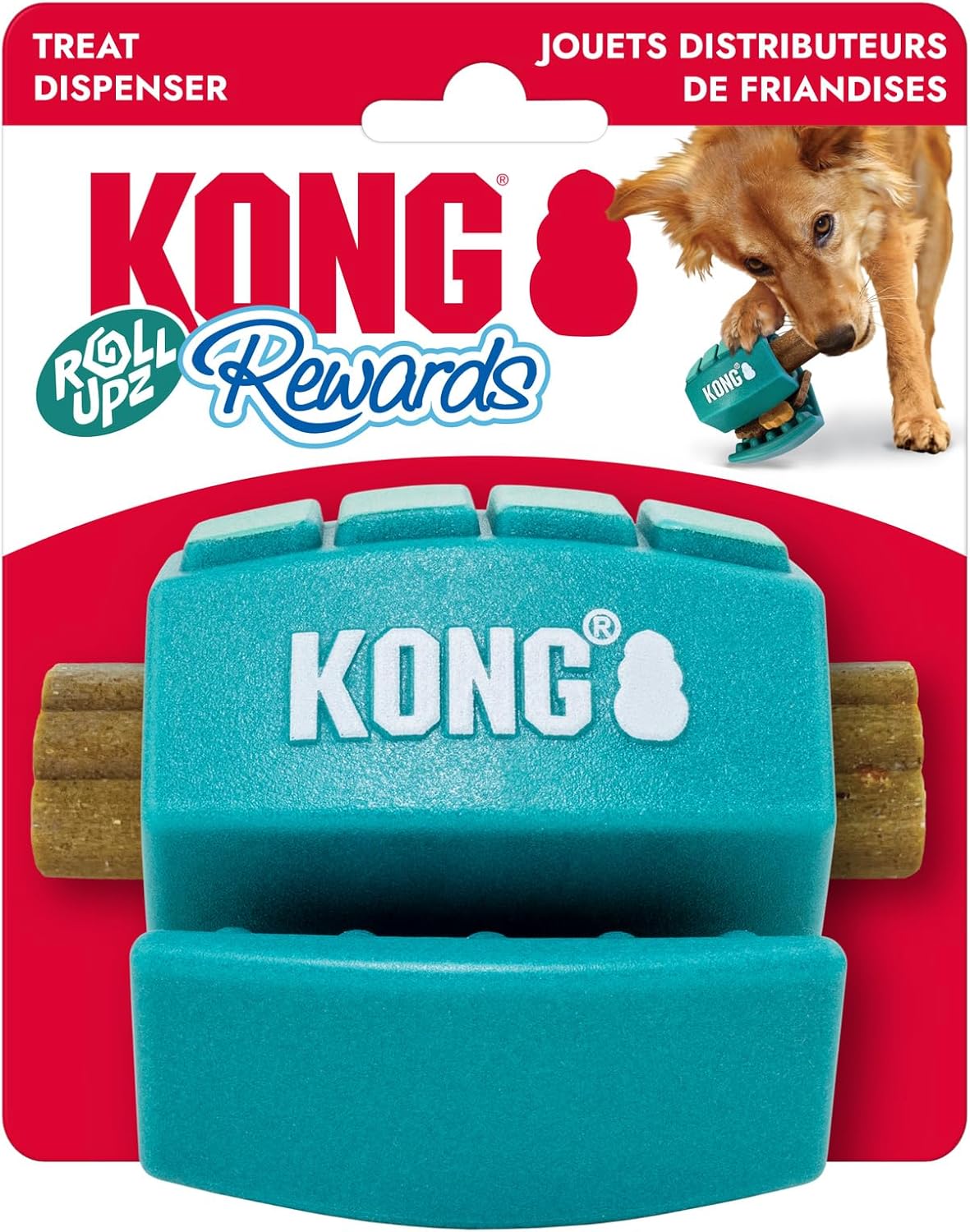 KONG Rewards Roll Upz Ball Treat Dispenser – Medium