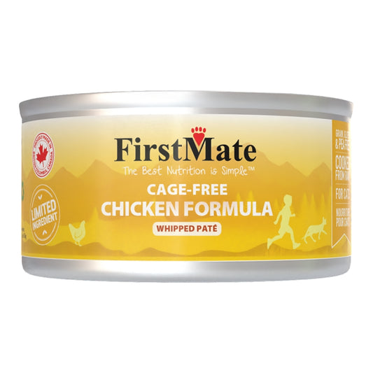 FirstMate Grain-Free Cage-Free Chicken Wet Cat Food (Pâté) – 5.5 oz single Can