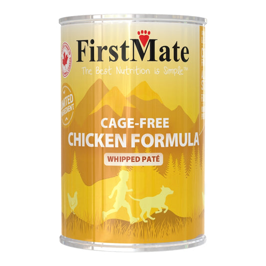 FirstMate Limited Ingredient Grain-Free Cage-Free Chicken Wet Dog Food (Pâté) – 12.2oz Can (Single)