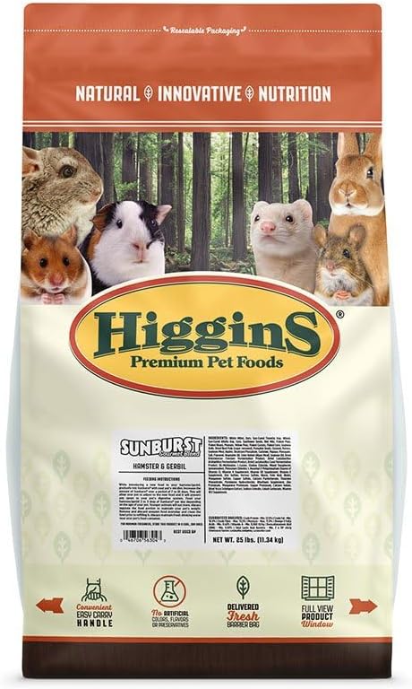 Higgins Sunburst Hamster & Gerbil Food – 25 lb