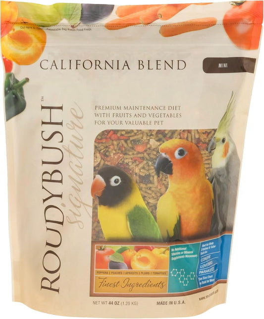 Roudybush California Blend Bird Food Mini Pellets – 2.75 lb