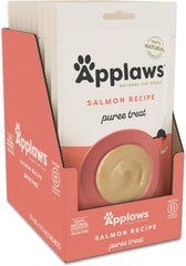 Applaws Natural Salmon Purée Cat Treat Sachets – 10 Pack (6 x 0.5 oz Sachets)