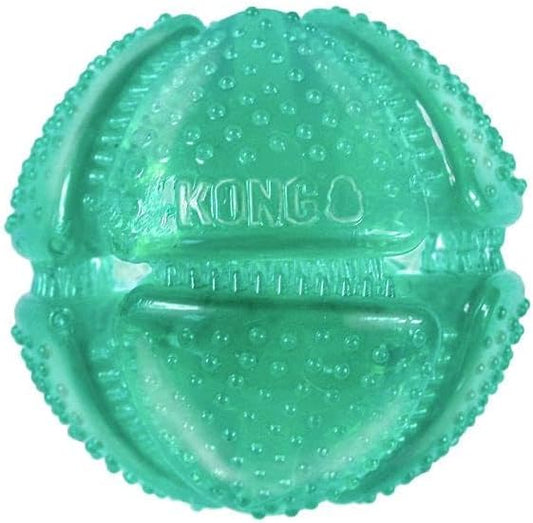KONG Dental Squeezz Ball Dog Chew – Medium Teal