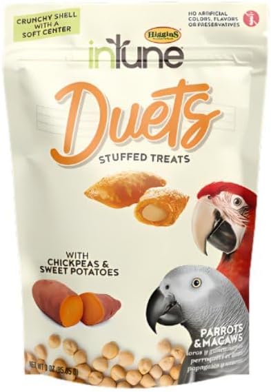 Higgins inTune Duets Chickpeas & Sweet Potatoes Stuffed Bird Treat – 3 oz