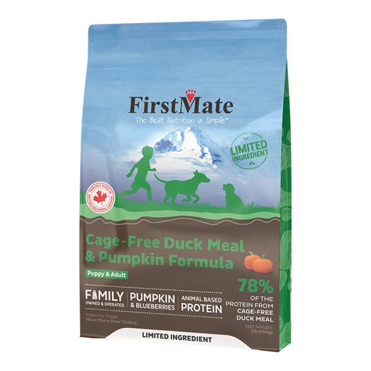 FirstMate Limited Ingredient Grain-Free Duck & Pumpkin Dog Food – Kibble