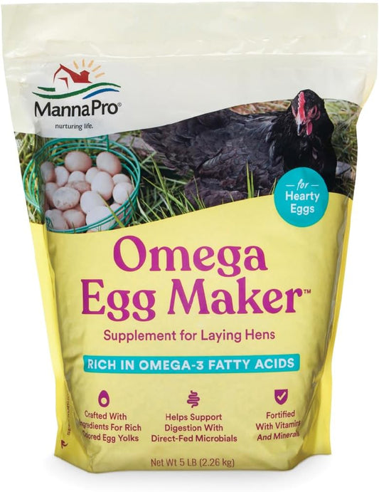 Manna Pro® Omega 3 Egg Maker™ 5 lb bag – Supplement for Laying Hens