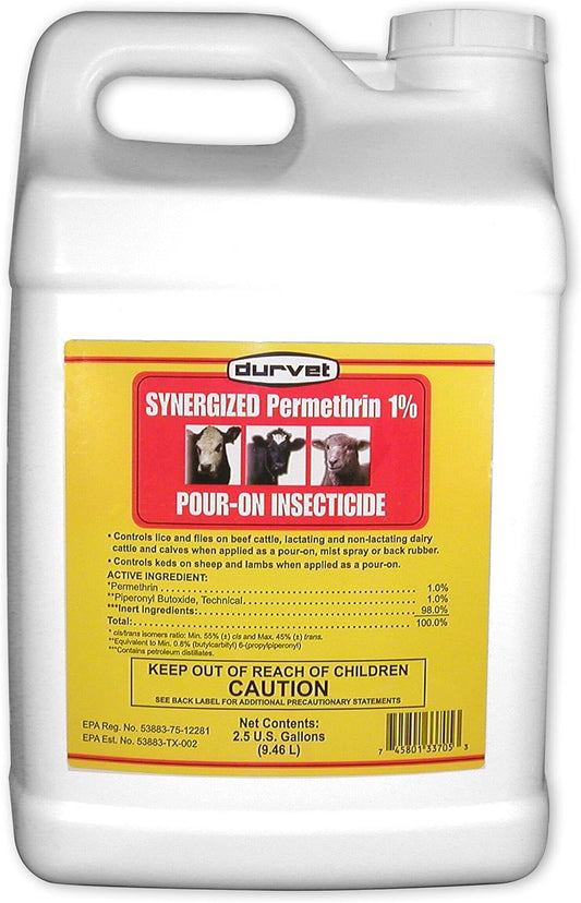Synergized Permethrin 1% – Broad Spectrum Insect Control for Livestock