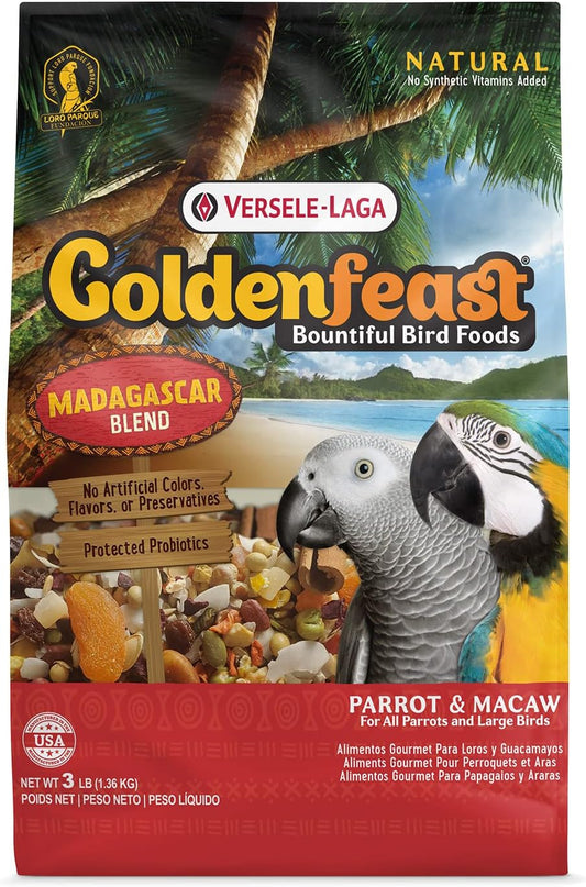 Goldenfeast Madagascar Blend Bird Food Parrot & Macaw – 3 lb