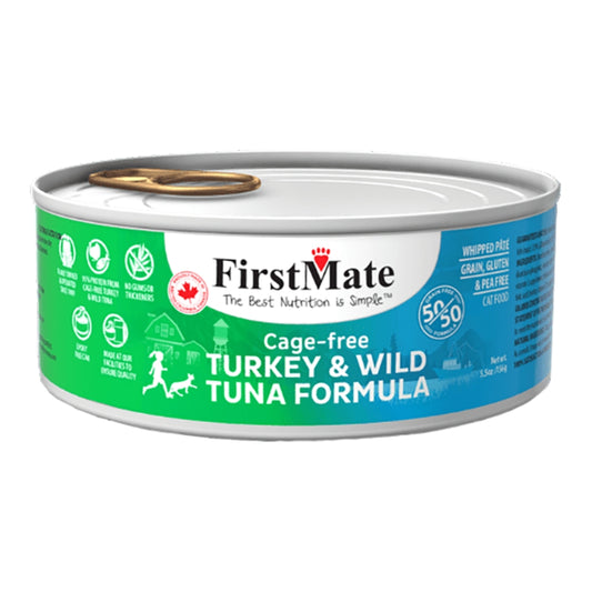 FirstMate Turkey & Wild Tuna Wet Cat Food (Pâté) – 5.5oz Can (Single)