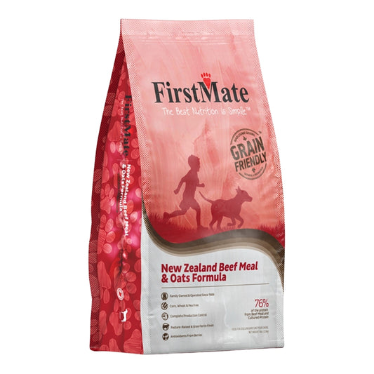 FirstMate Limited Ingredient New Zealand Beef & Oat Dog Food – Kibble