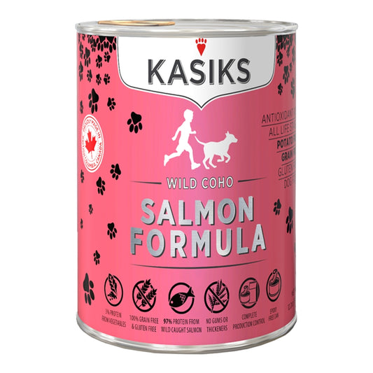 FirstMate Kasiks Grain-Free Wild Salmon Wet Dog Food (Pâté) – 12.2oz Can (Single)