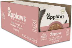 Applaws Natural Tuna Fillet & salmon in Gravy Wet Cat Food – 10 Pack (2.12 oz Pouches)
