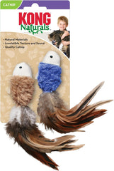 KONG Natural Crinkle Fish Catnip Toy – One Size 2 Pack