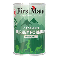 FirstMate Grain-Free Cage-Free Turkey Wet Cat Food (Pâté) – 12.2 oz Cans (12 Pack Case)