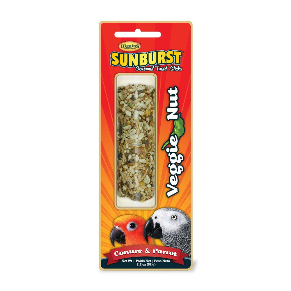 Higgins Sunburst Treat Sticks Carrot & Dandelion for Parrots – 4.9 oz