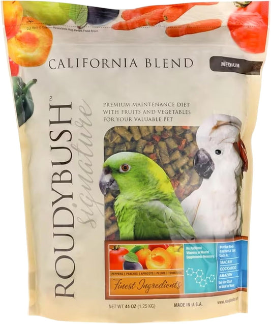 Roudybush California Blend Bird Food Medium Pellets – 2.75 lb