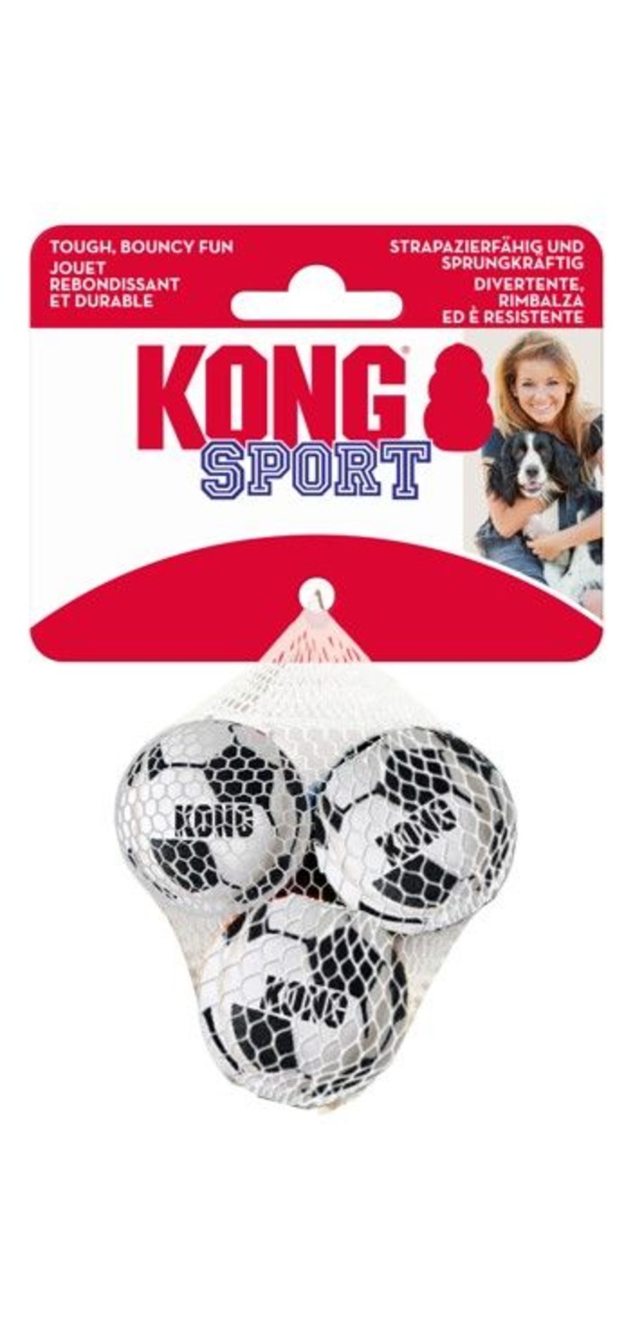 KONG Sport Soccer Balls Dog Toy – X-Small 3 Pack