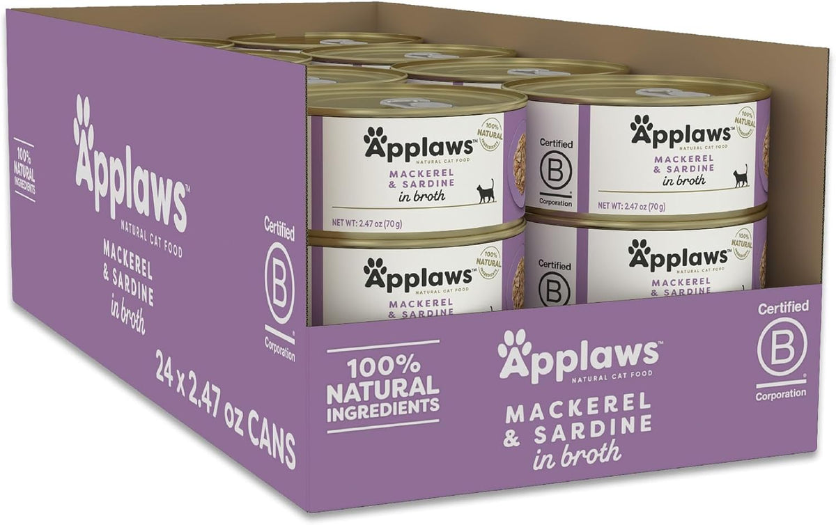 Applaws Natural Markerel & Sardine in Broth Cat 24 / 2.47 oz