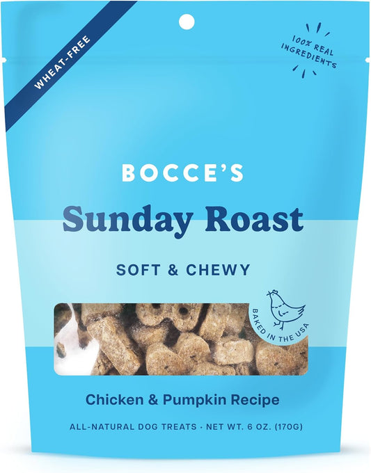 Bocce's Bakery Oven Baked Sunday Roast Treats – Chicken & Pumpkin, 6 oz
