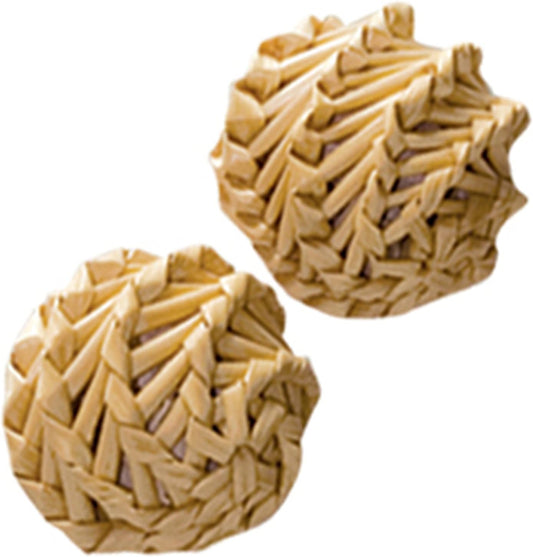 KONG Natural Straw Ball Catnip Toy – One Size 2 Pack