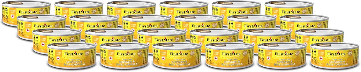 FirstMate Cat Chicken & Rice Recipe Wet Cat Food – 5.5 oz (24-Pack)